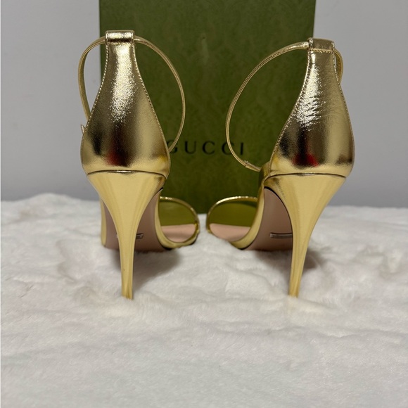 Gucci Metallic Gold Women's Sandals - Picture 5 of 7